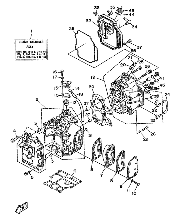 Cylinder. crankcase