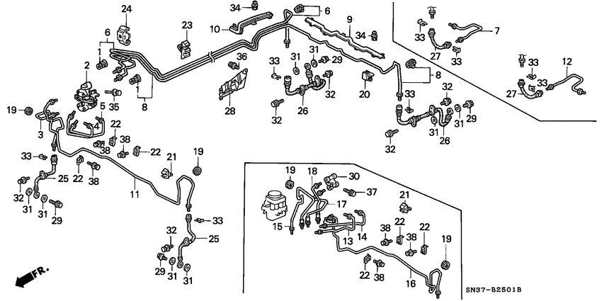 Brake hose/brake pipe