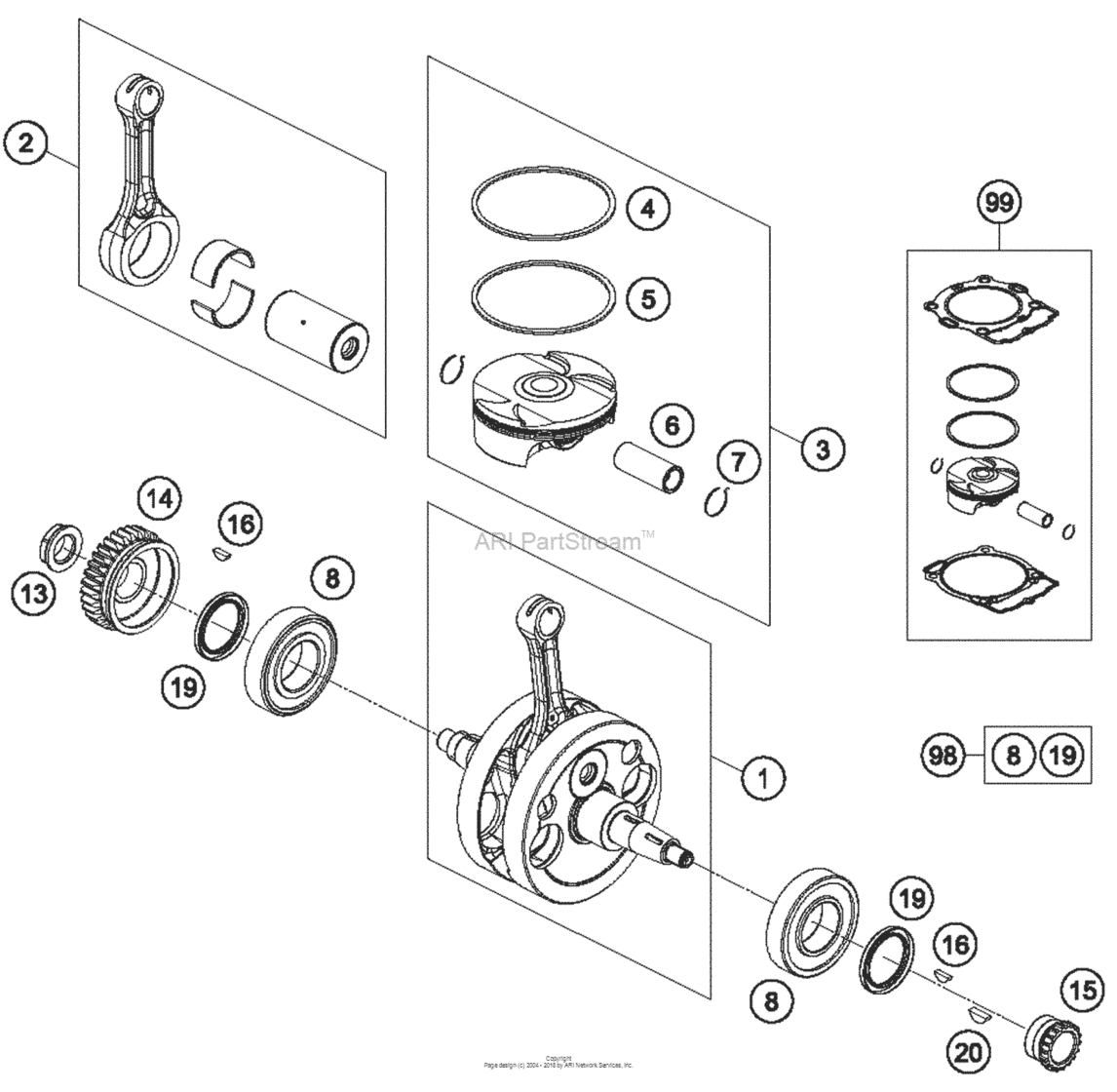 Crankshaft, Piston