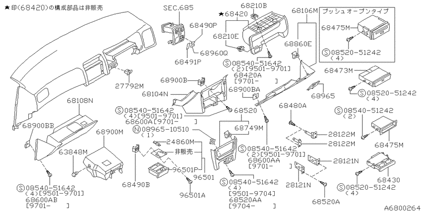 Instrument panel, pad & cluster lid