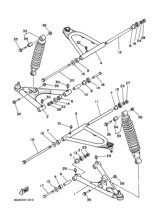 Front suspension. wheel