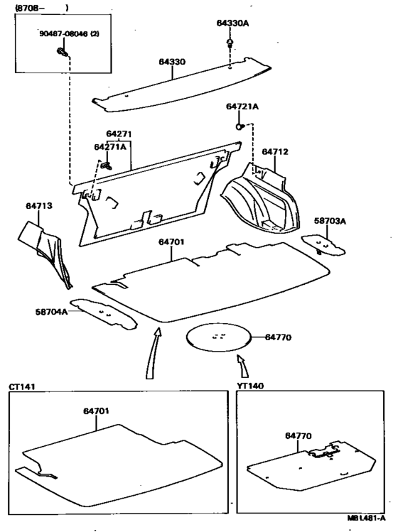 Package Tray Panel & Luggage Compartment Mat