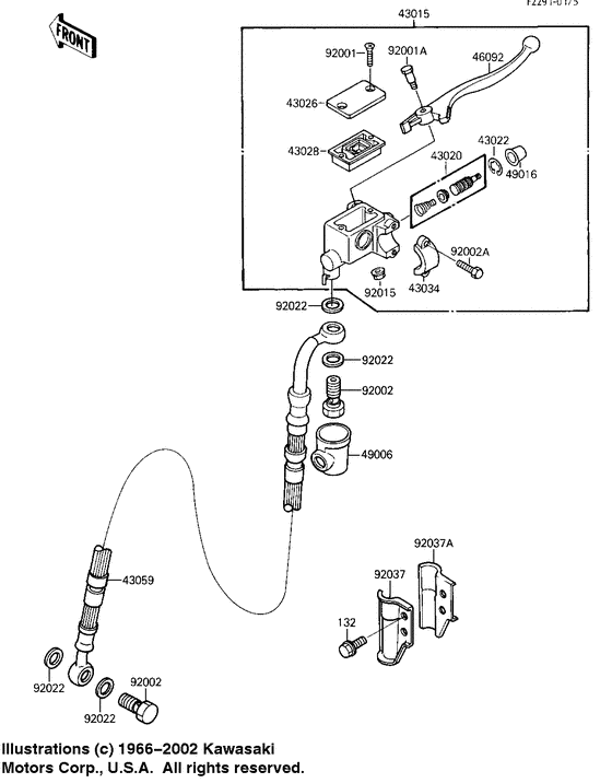 Front master cylinder