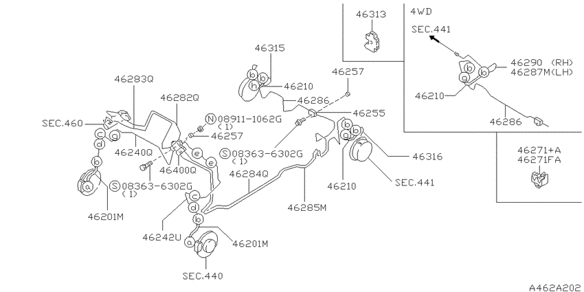Brake piping & control