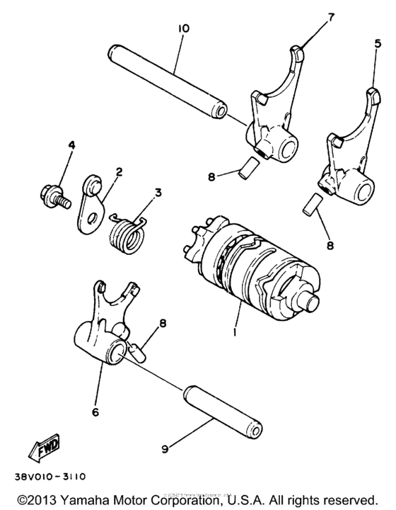 Shift cam - fork