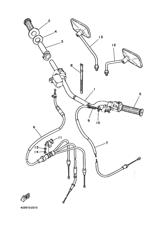 Steering handle & cable