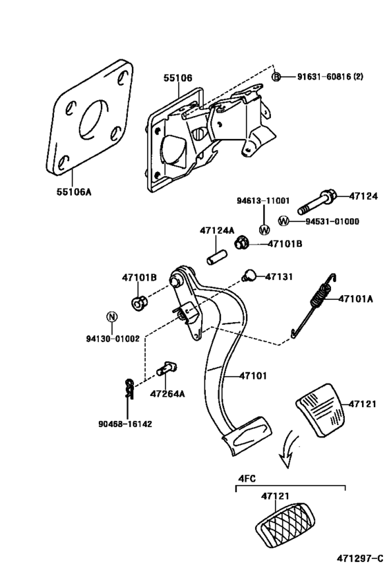 Brake Pedal & Bracket
