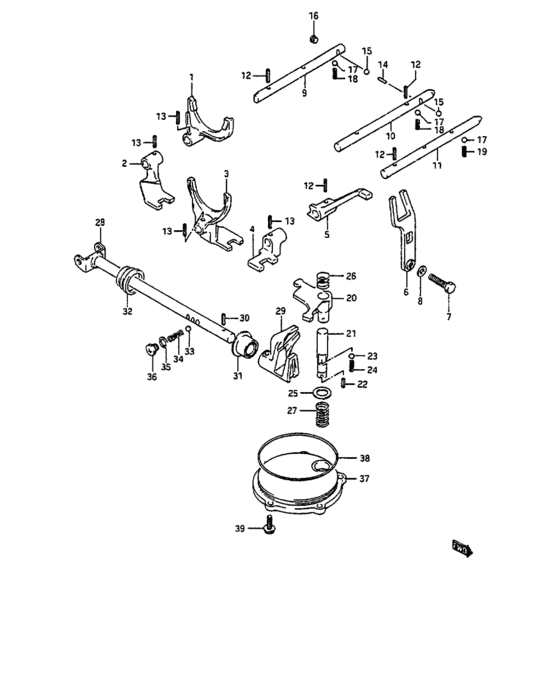 Gear shift fork