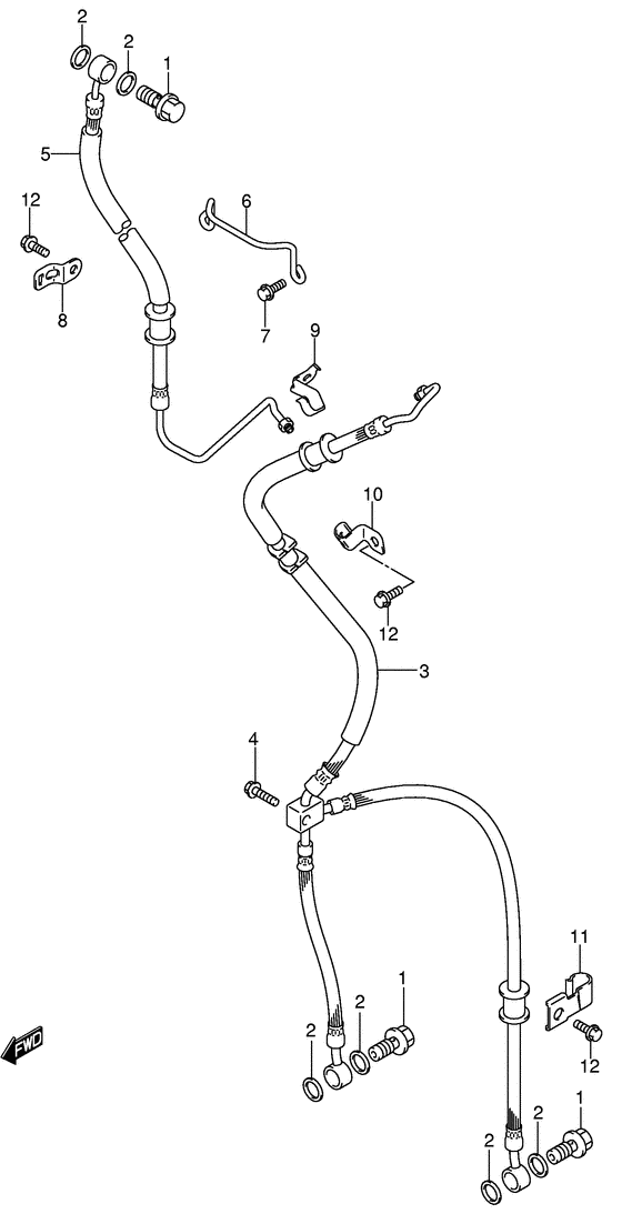 Front brake hose