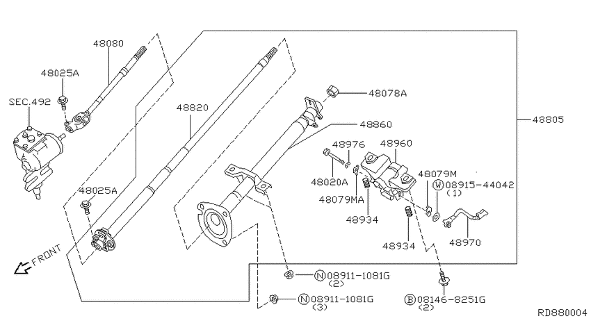 Steering column