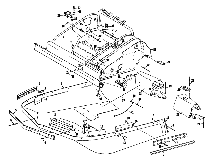 Belly pan and front frame