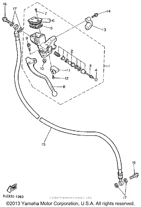 Front master cylinder