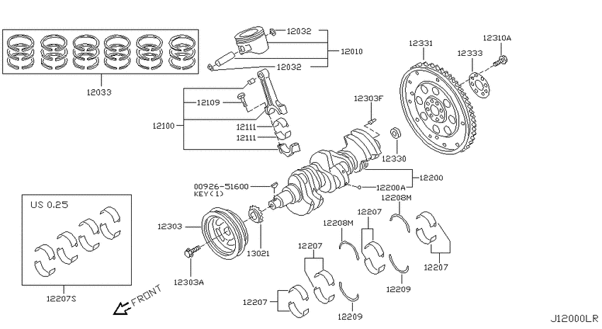 Piston,crankshaft & flywheel