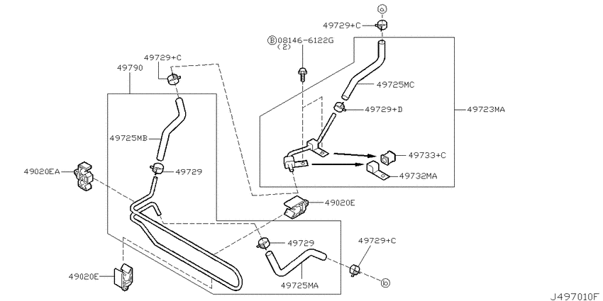 Power steering piping