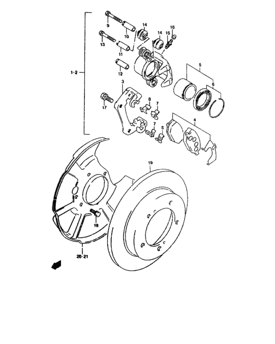 Front wheel brake