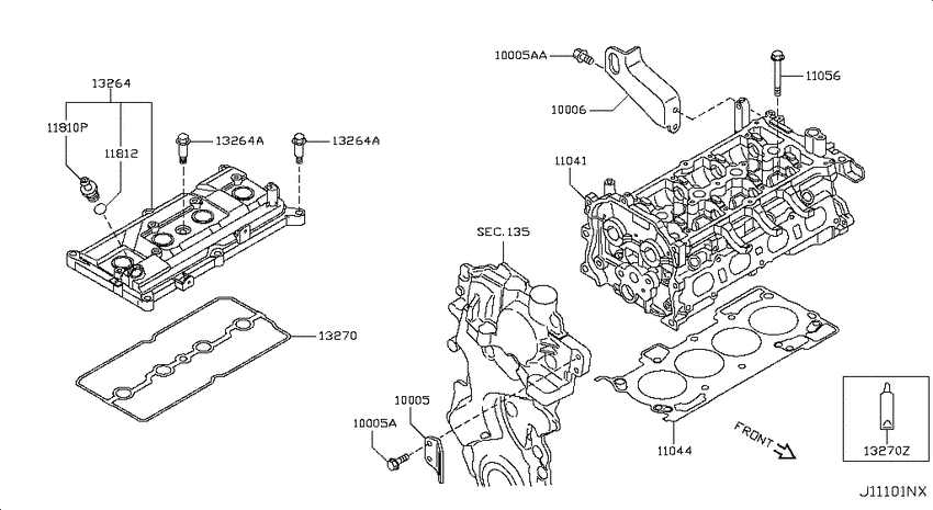 Cylinder head & rocker cover