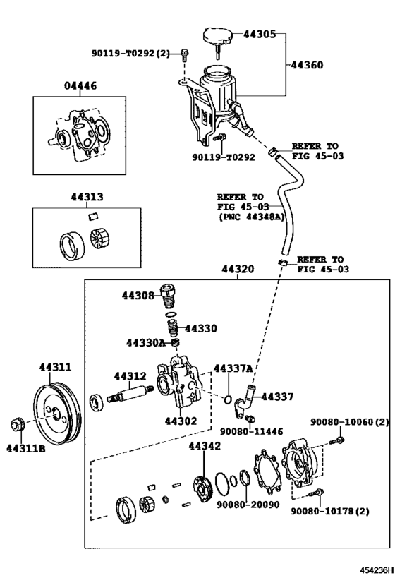 Vane Pump & Reservoir (Power Steering)