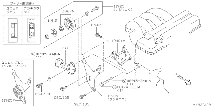 Power steering pump mounting