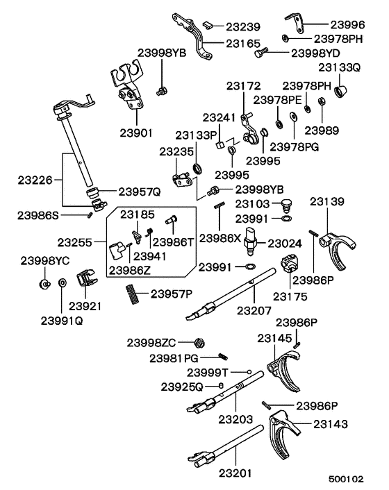 M/t gearshift control