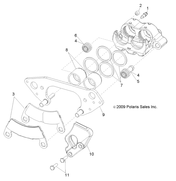 Brakes, front caliper