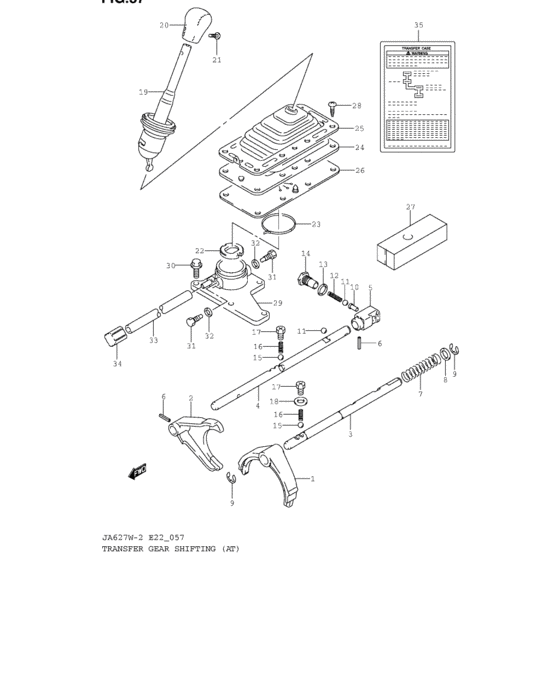 Transfer gear shifting