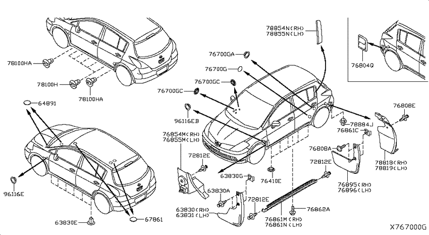 Body side fitting