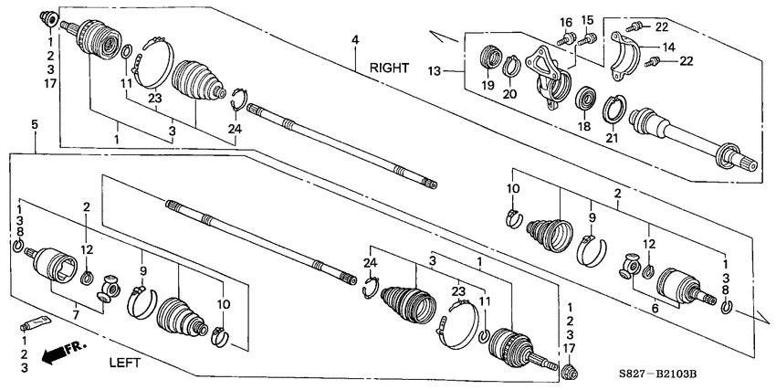 Front driveshaft/half sha ft