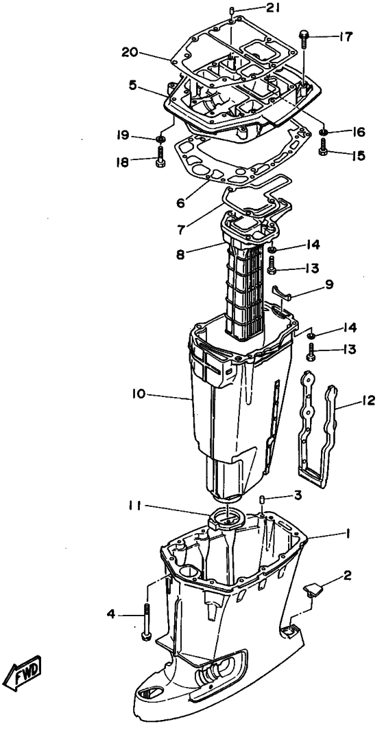 Upper casing