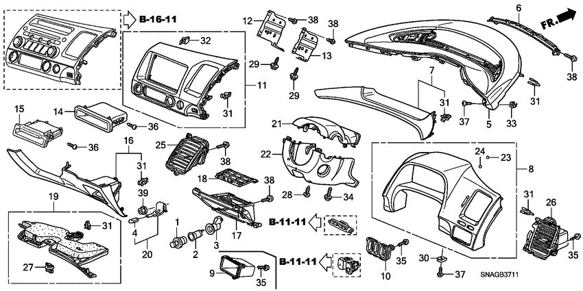 Instrument panel garnish
