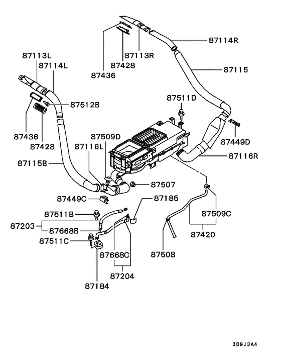 Rr a/c unit, duct(dual:a)