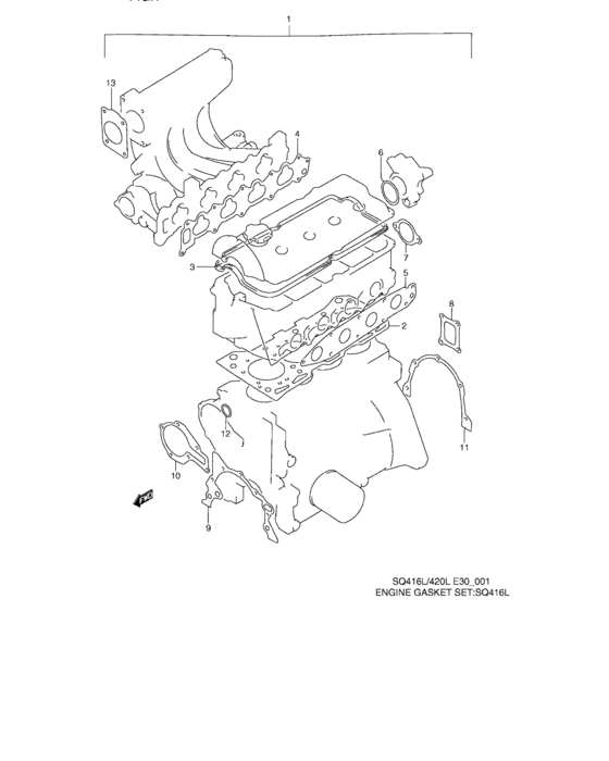Engine gasket set