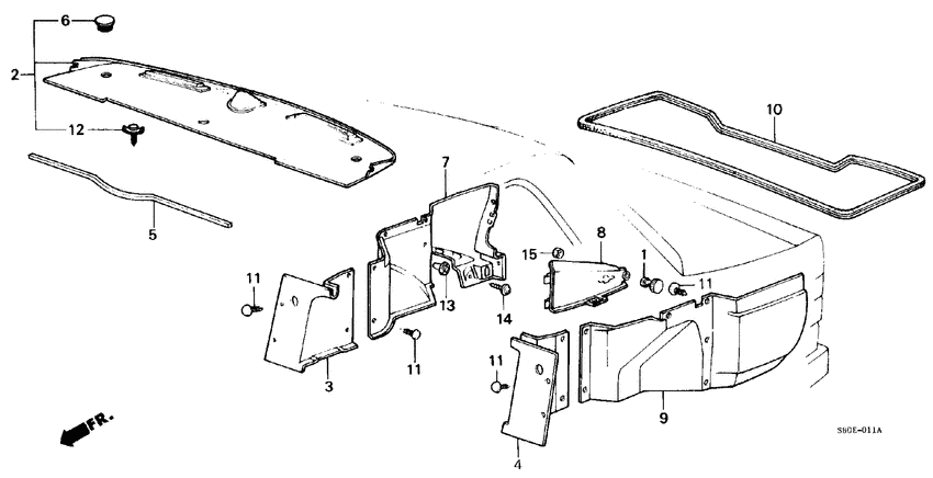 Rear tray/trunk side tray
