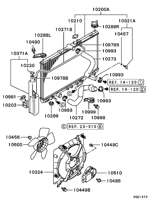 Radiator,hose & condenser tank