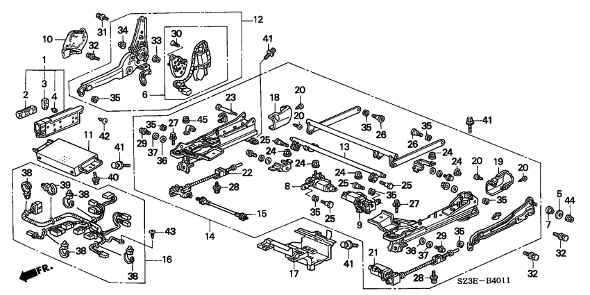 Front seat components