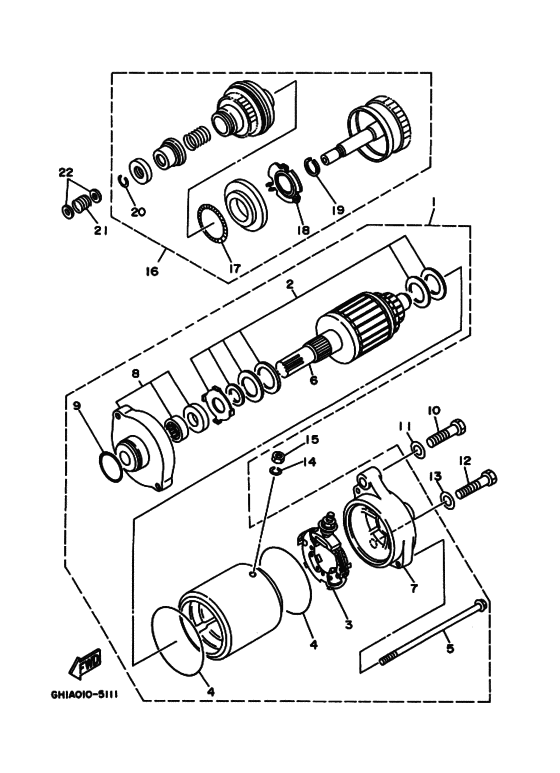 Starting motor