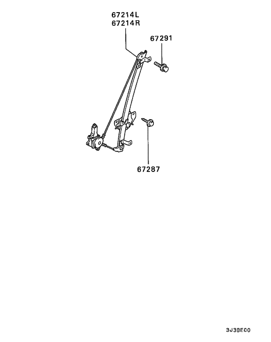 Front door window regulator