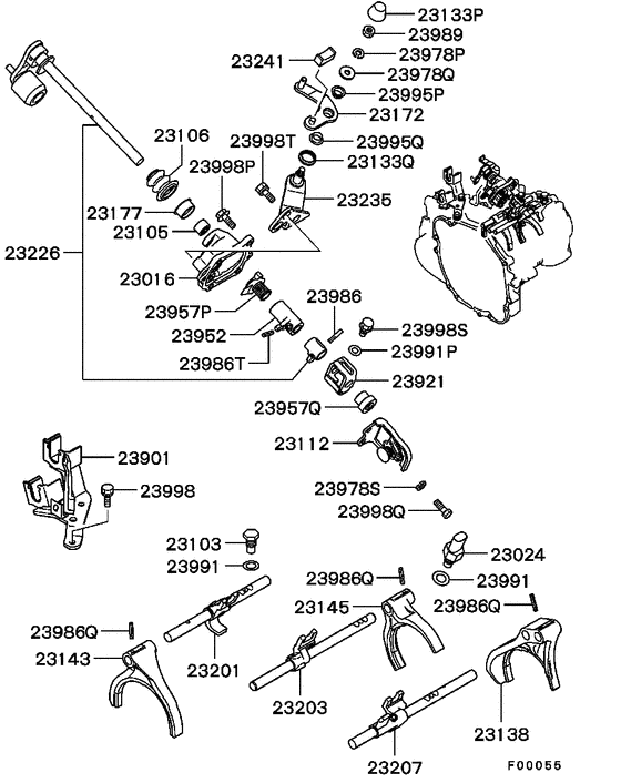 M/t gearshift control