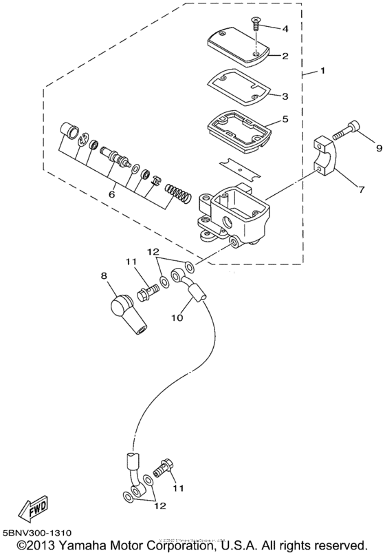 Front master cylinder