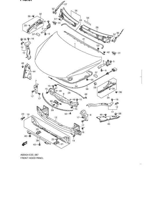 Front hood panel
