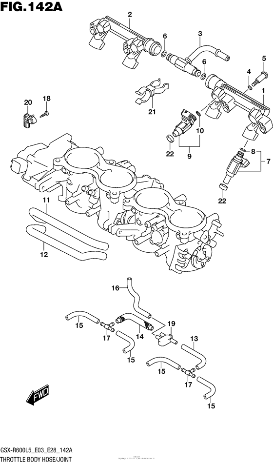 Throttle Body Hose/joint (Gsx-R600L5 E03)