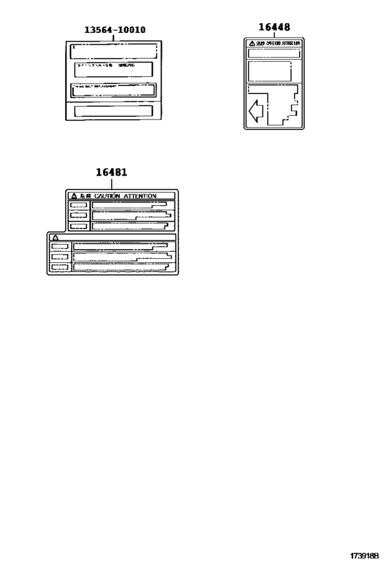 Caution Plate & Name Plate (Engine)