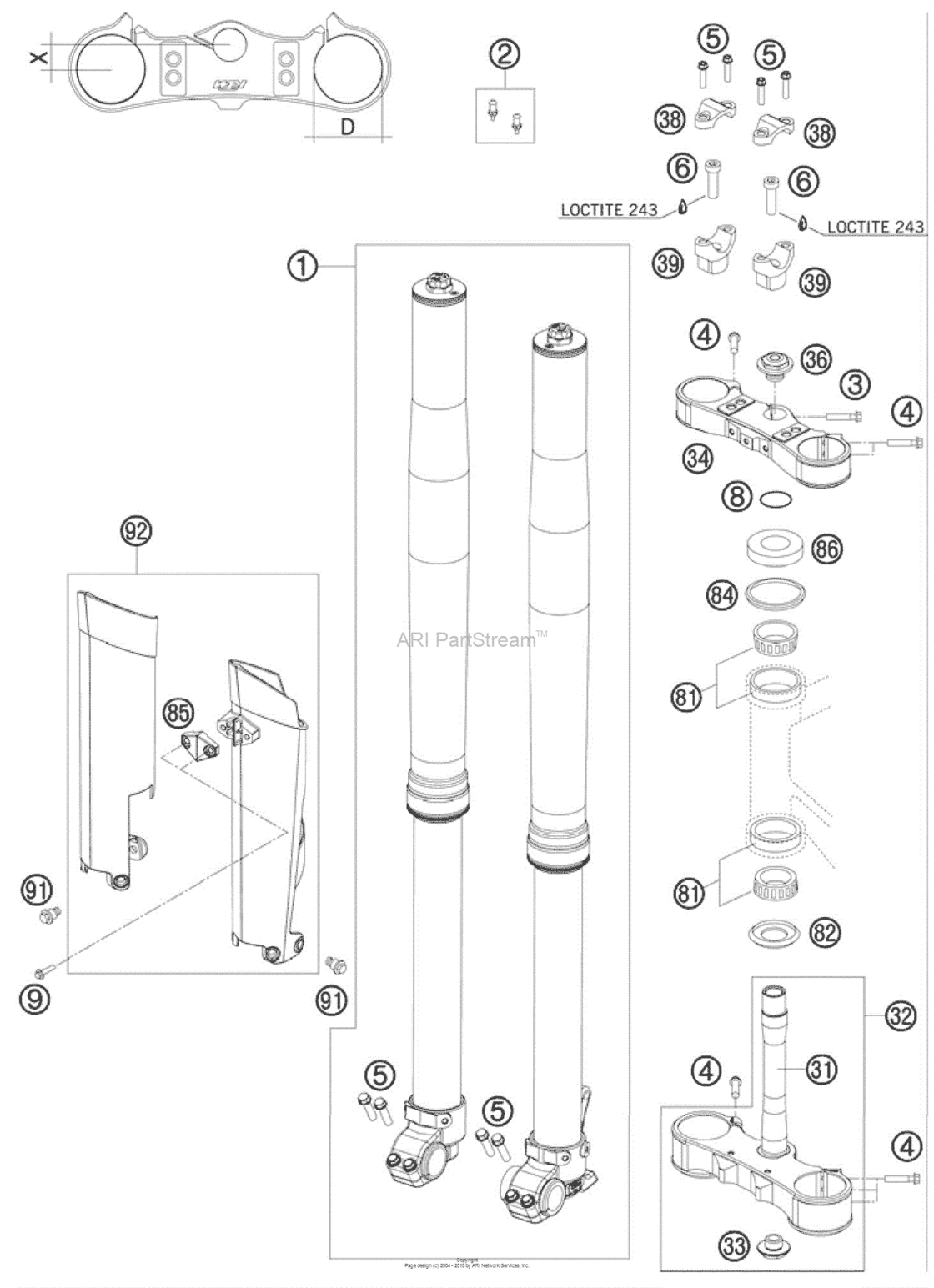 Front Fork, Triple Clamp