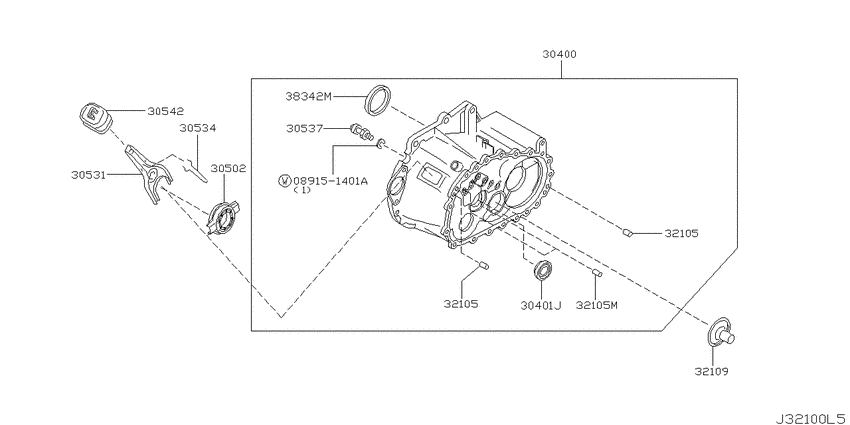Transmission case & clutch release