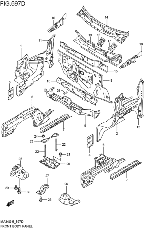 front body panel