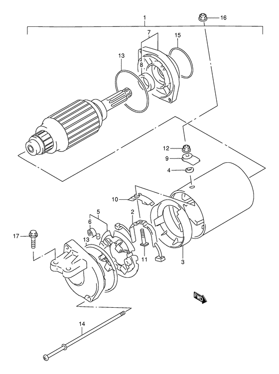 Starting motor