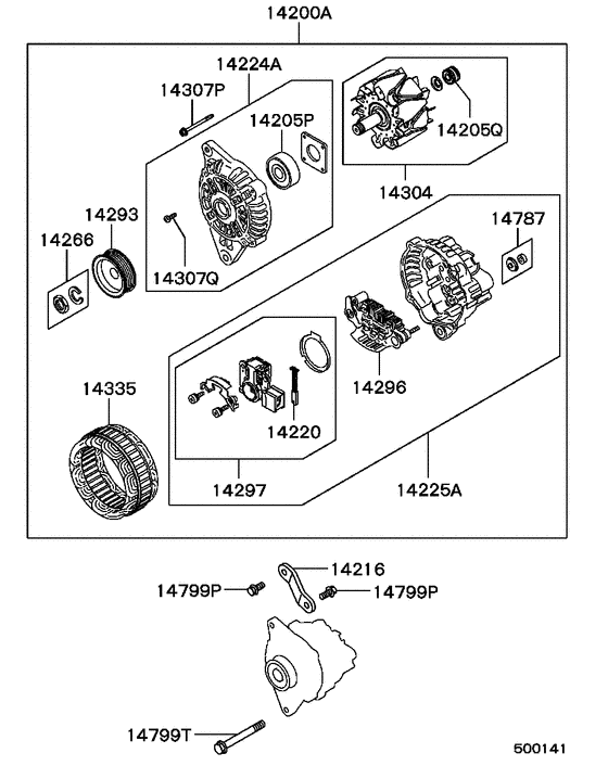 Alternator & vacuum pump