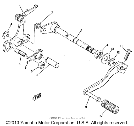 Shift shaft