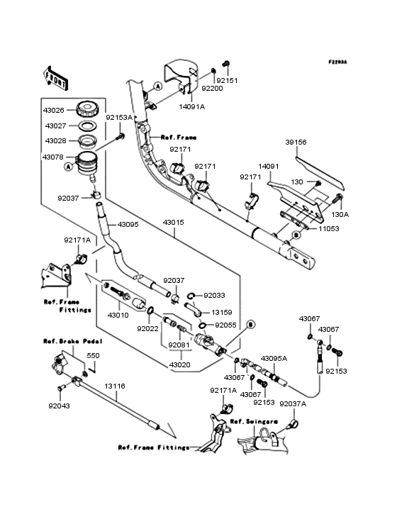 Rear master cylinder