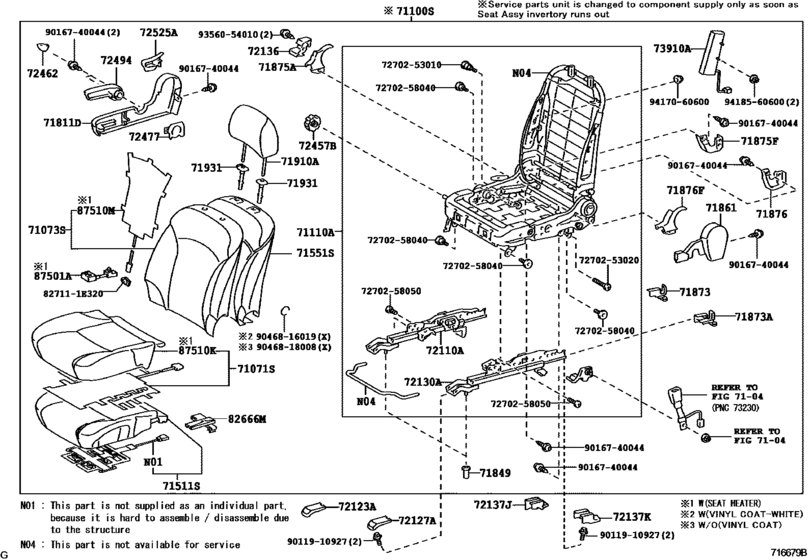 Front Seat & Seat Track