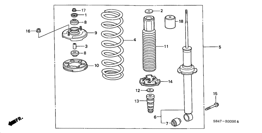 Rear shock absorber